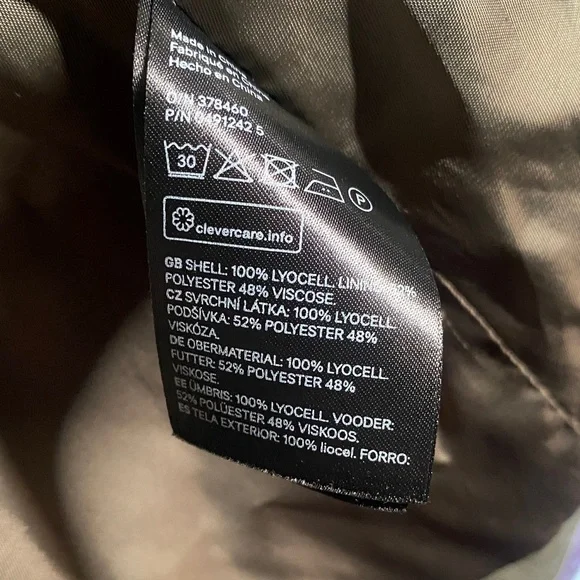 H&M Conscious Utility Jacket Olive Green Womens XS Size 2 Military Style - Picture 5 of 10